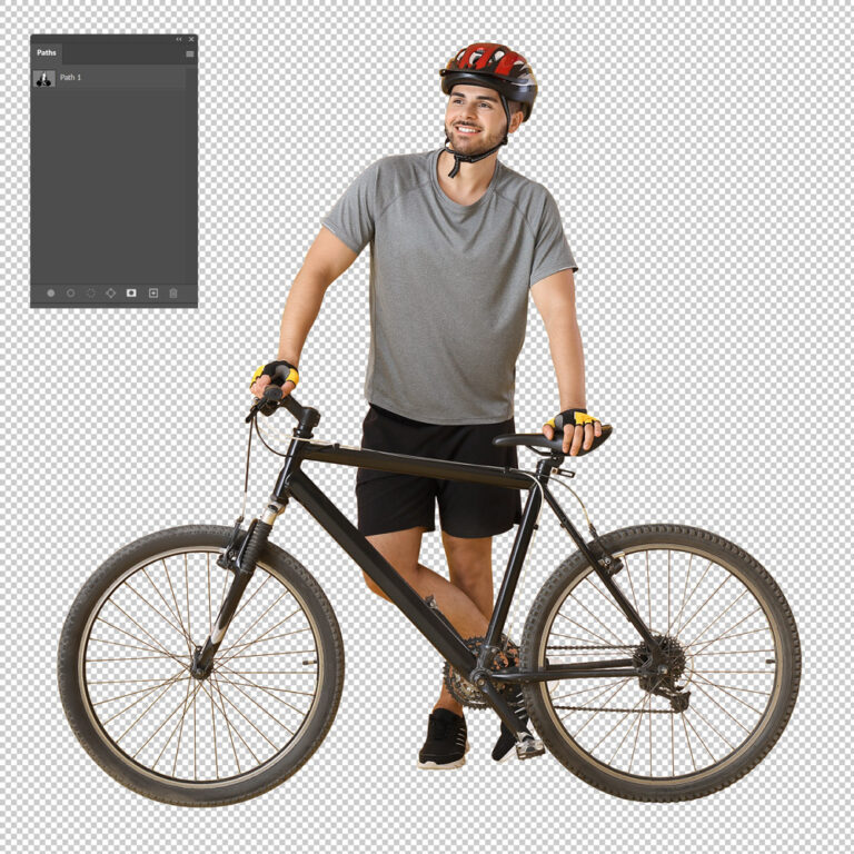 Image with precise clipping path applied for clean cut-out.